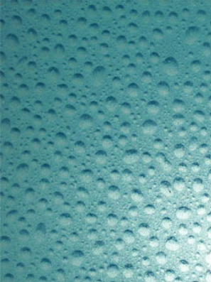 Zimmertür in Türkis mit plastischer Wassertropfen-Lackiertechnik